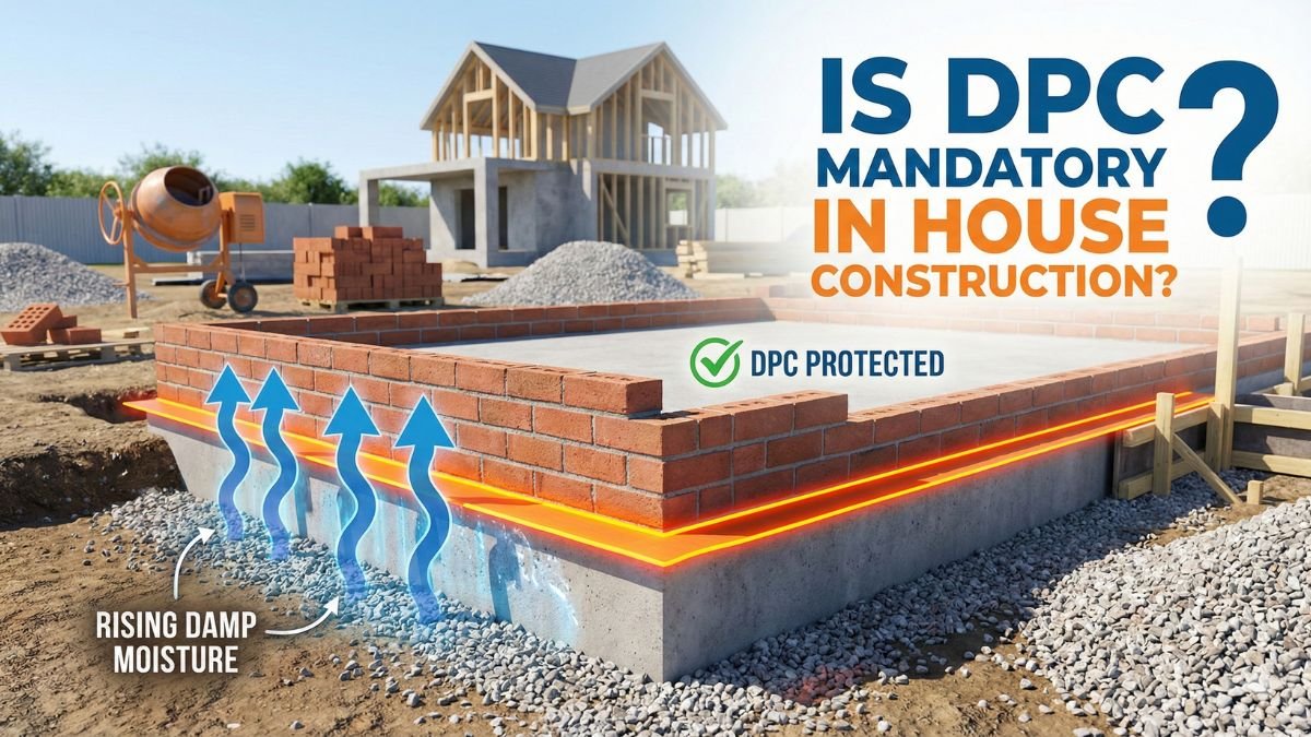 Damp proof course in house construction DPC