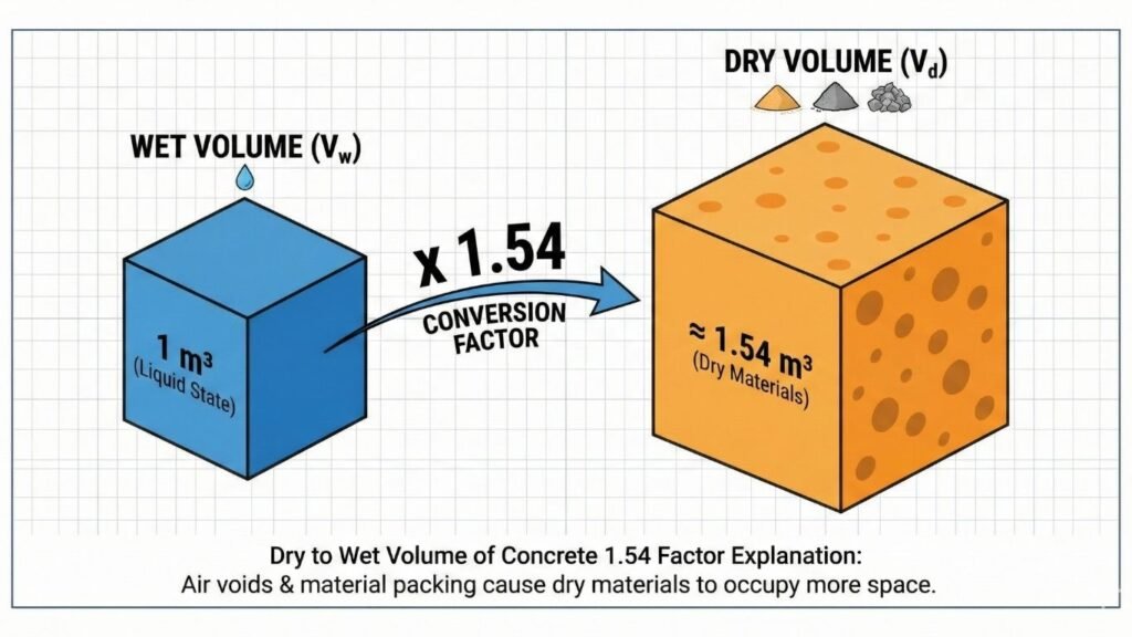 Dry To Wet Volume Of Concrete 1.54 Factor Explanation Dry To Wet Volume Of Concrete 1.54 Factor Explanation