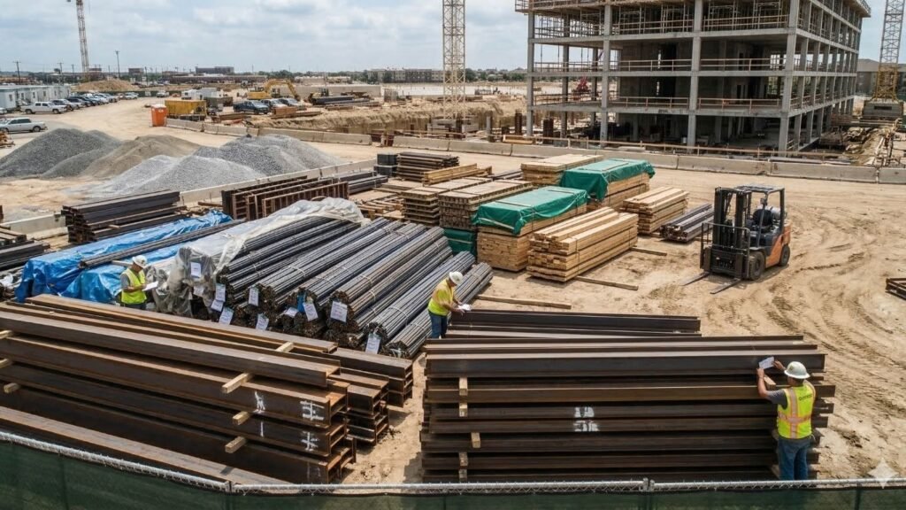 Organized Construction Material Storage On Site Construction Site Capacity Organized Construction Material Storage On Site