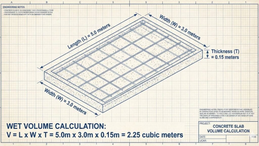 Wet Volume Calculation Of Concrete Slab Wet Volume Calculation Of Concrete Slab