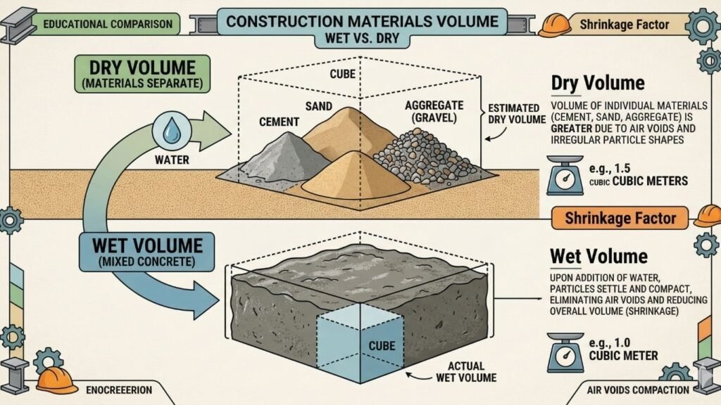 Wet Volume vs Dry Volume Illustration